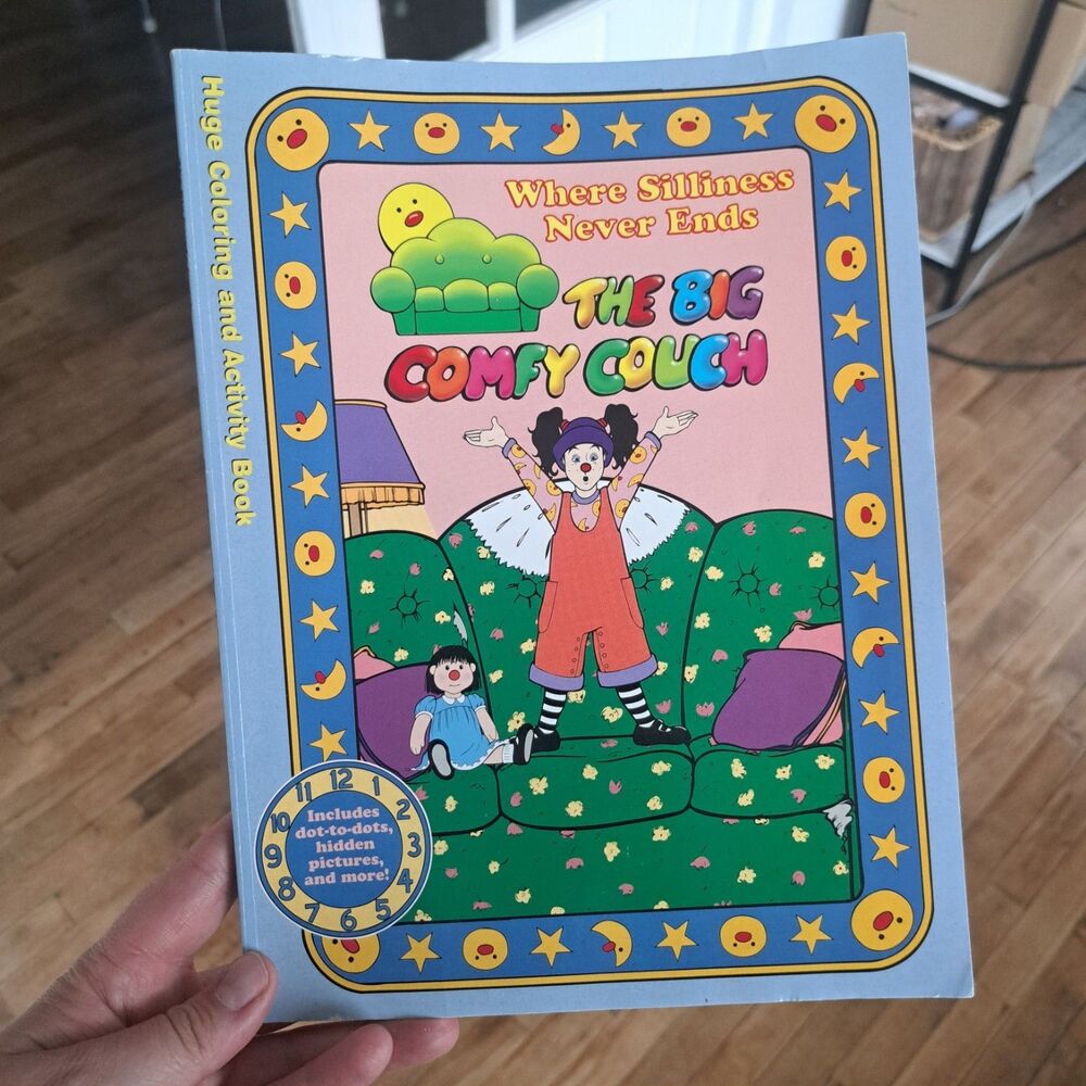 RARE Vintage Where Silliness Never Ends Big Comfy Couch Coloring Book 1997 READ